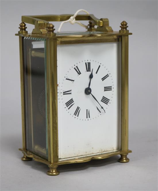 A Carriage clock with case